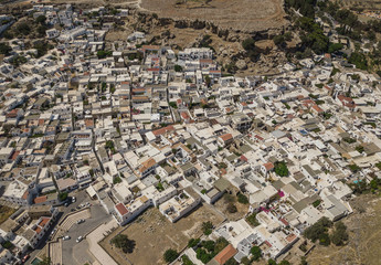 Aerial view of Lindos, Rhodes island, Greece
