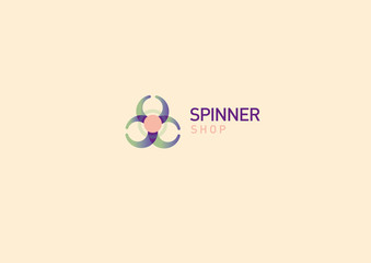 set Creative geometric modern logo fidget spinners
