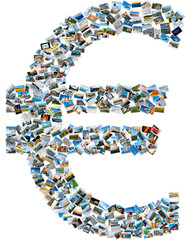 Euro sign isolated on white