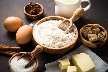 Ingredients for cooking baking