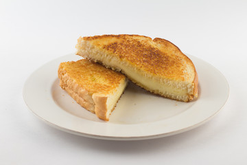 Obraz na płótnie Canvas Hot cheese with toasted bread.