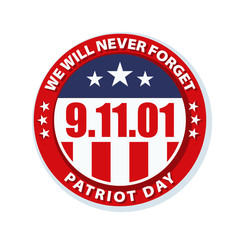 9.11 Patriot Day illustration badge