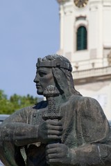 Obraz premium statue of Pribina in Nitra, Slovakia