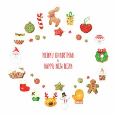 christmas frame ornaments background