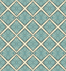Seamless striped vector pattern. Vintage colored decorative repainting background with tribal and ethnic motifs. Abstract geometric roughly hatched shapes colored with hand drawn brush stokes.