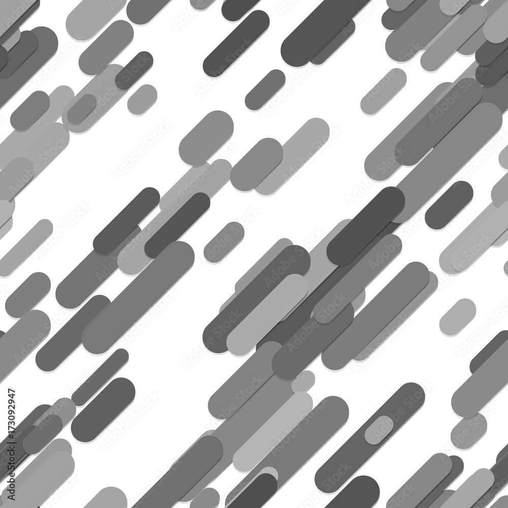 Poster geometrical seamless random rounded diagonal stripe pattern background - vector graphic design