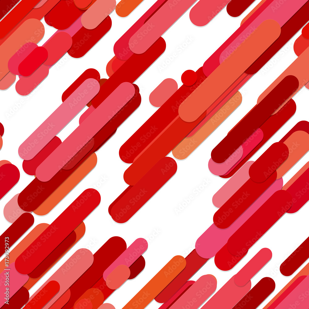 Poster seamless chaotic rounded diagonal stripe pattern background - vector graphic with shadow effect from