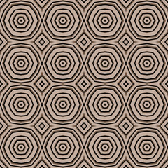 Seamless striped vector pattern. Vintage colored decorative repainting background with tribal and ethnic motifs. Abstract geometric roughly hatched shapes colored with hand drawn brush stokes.