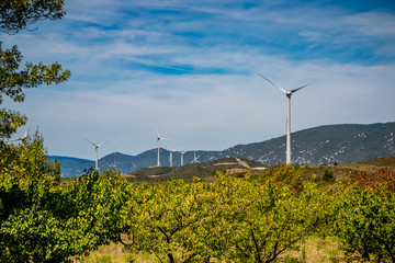 Parc éolien dans les Pyrénées