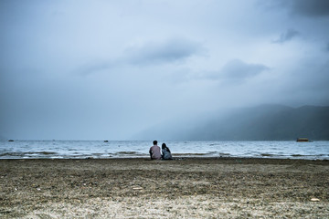 Pareja en la playa