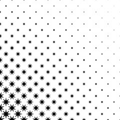 Monochrome star pattern - black and white abstract vector background graphic design from geometric polygonal shapes