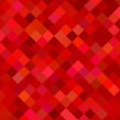 Red abstract square pattern background - geometrical vector graphic from diagonal squares