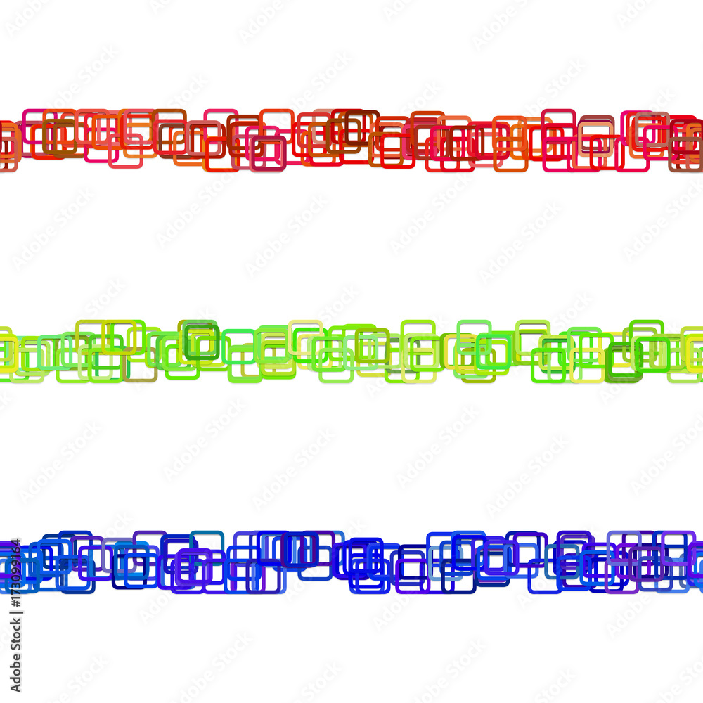 Poster repeatable chaotic square pattern paragraph rule line design set - vector decoration elements from c