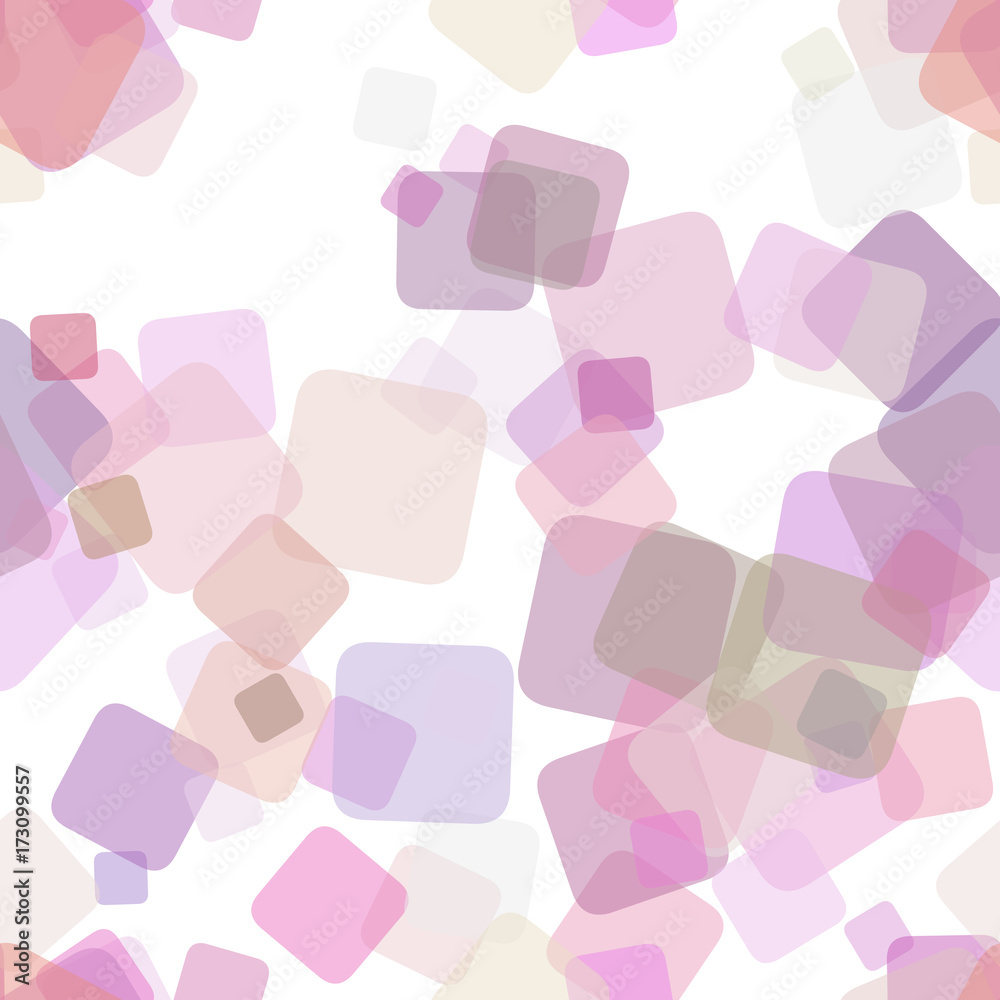 Poster repeating abstract geometric square pattern background - vector design from random rotated squares w