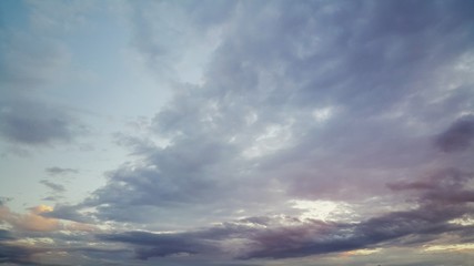Sky with clouds background. Before the hurricane comes.