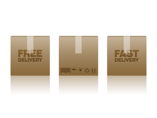 Delivery parcel boxes vector illustration
