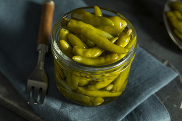 Organic Pickled Green Sport Peppers