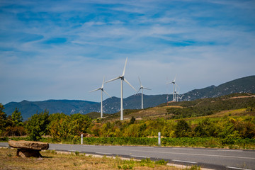 Parc éolien dans les Pyrénées