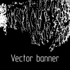 Connected dot and lines with noise background. Collapse structure technology design, dot clusters vector banner