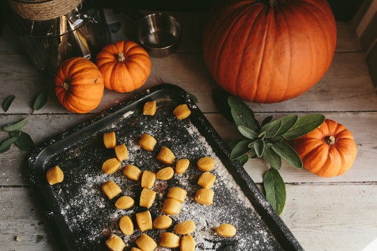 Fresh pumpkin gnocchi