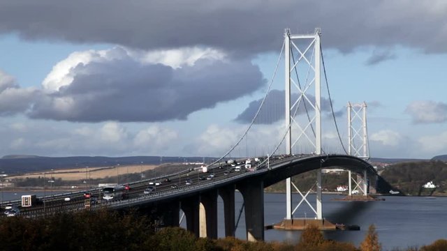 The Forth Road Bridge near Edinburgh, Scotland