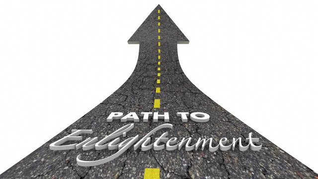 Path to Enlightenment Faith Hope Road Words 3d Animation