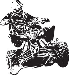 Quad bike illustration © Aroastock