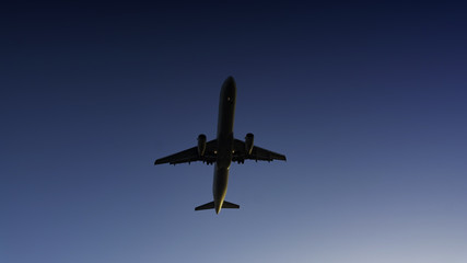 passenger airplane taking off composition photography