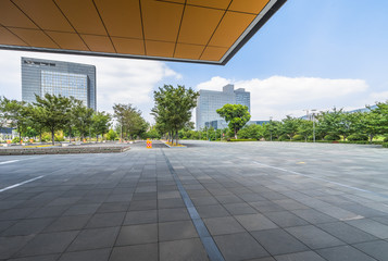 modern building and empty pavement, china..