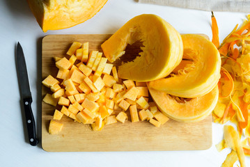 fresh orange pumpkin harvest for thanksgiving day
