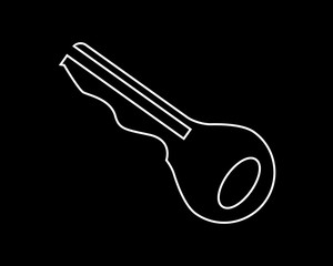 key thin line icon