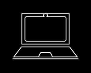 laptop thin line icon