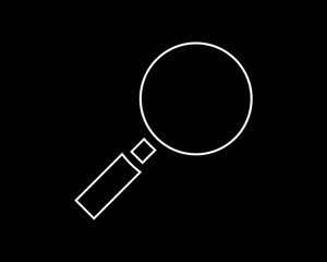 magnifier thin line icon