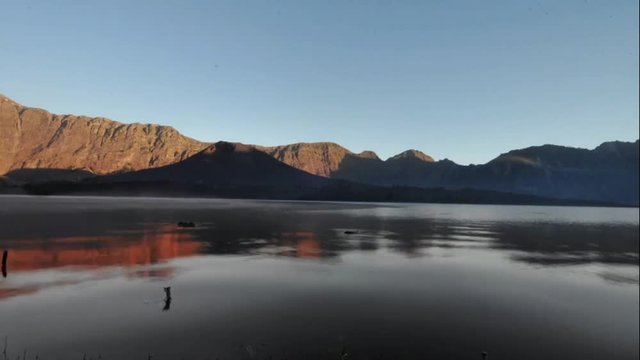 Timelapse in Segara Anak Lake, Mount Rinjani