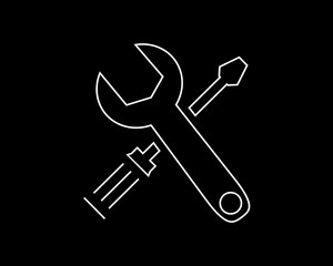 setting thin line icon