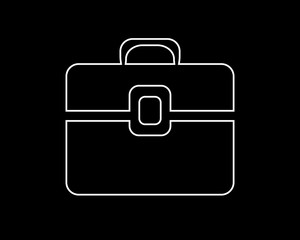 suitcase thin line icon