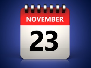 3d 23 november calendar