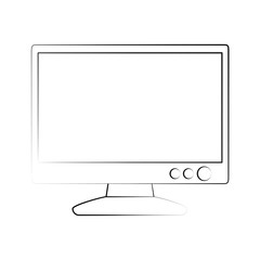 computer monitor icon image vector illustration design