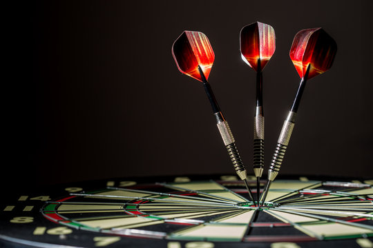 Profile of Dartboard with Three Bulls eyes