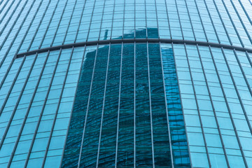 Fototapeta premium Modern architecture tone in blue tone.
