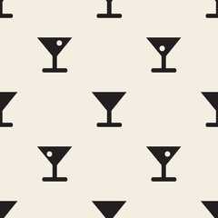 seamless cocktail glass pattern background