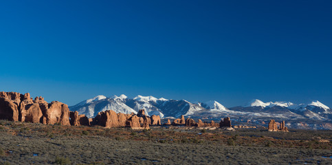 Arches National Park in snow