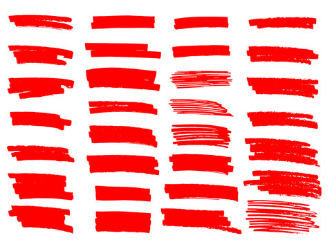 Red highlighter marker Royalty Free Vector Image