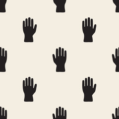 seamless monochrome glove pattern background