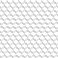 Abstract white 3D geometric cubes background
