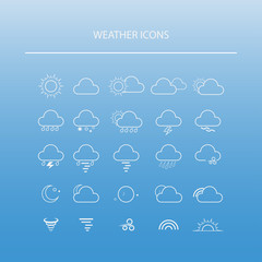 Obraz premium Set of weather icons