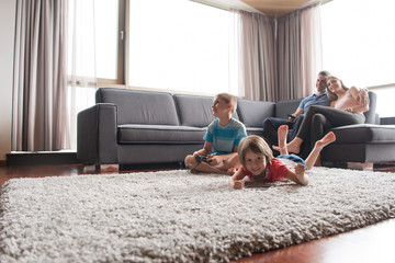 couple spending time with kids