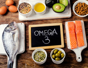 Fototapeta Food rich in omega 3 obraz