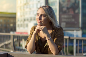 Fototapeta premium Женщина в вязанном белье. Вязанная одежда. Ручная работа. Эксклюзивная одежда. Женщина. The woman in knitted linen. Vyazanny clothes. Handwork. Exclusive clothes. Woman 