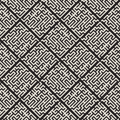 seamless monochrome labyrinth pattern background